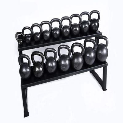 Ader Sporting Goods Premier Kettlebell Set w/Rack & DVD- 7 Pairs(5, 10, 15, 18, 25, 30, 35lb)