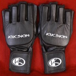 Kikskin Kwik Wrap Vale-Tudo Glove - 8oz - Black