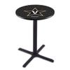 Holland Bar Stool Co. L211-36" Black Wrinkle Vanderbilt Pub Table view 1