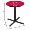 Holland Bar Stool Co. L211-36" Black Wrinkle Wisconsin W Pub Table view 2