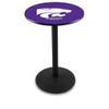 Holland Bar Stool Co. L214-36" Black Wrinkle Kansas State Pub Table view 1