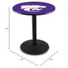 Holland Bar Stool Co. L214-36" Black Wrinkle Kansas State Pub Table view 2