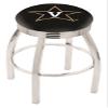 25" L8C3C - Chrome Vanderbilt Swivel Bar Stool with 2.5" Ribbed Accent Ring by Holland Bar Stool Company view 4
