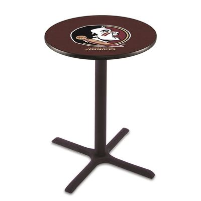 Holland Bar Stool Co. L211-36" Black Wrinkle Florida State (Head) Pub Table