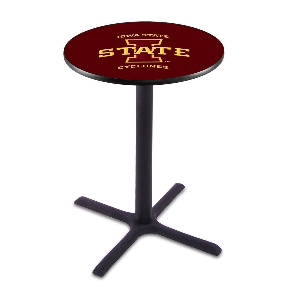 Holland Bar Stool Co. L211-36" Black Wrinkle Iowa State Pub Table