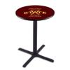Holland Bar Stool Co. L211-36" Black Wrinkle Iowa State Pub Table view 1