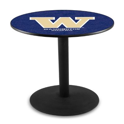 Holland Bar Stool L214B University of Washington Officially Licensed Pub Table, 28" x 36", Black