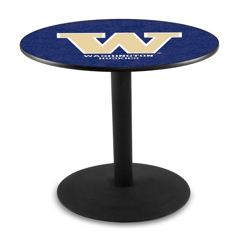Holland Bar Stool L214B University of Washington Officially Licensed Pub Table, 28" x 36", Black