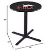 Holland Bar Stool Co. L211-36" Black Wrinkle Northern Illinois Pub Table view 2