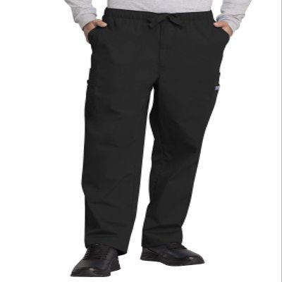 Cherokee Men's Big Originals Cargo Scrubs Pant, Black, Large Tall