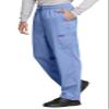 Cherokee Scrub for Men Fly Front Cargo Pant with 7 Pocket, Durable, Fade Resistant Fabric - 4000T, S Tall, Ciel view 2