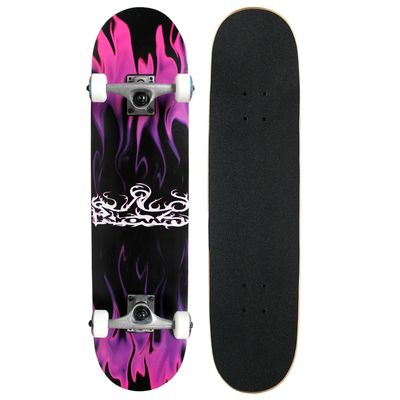 Krown Rookie Complete Skateboard,Purple Flame