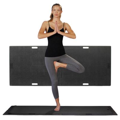 LifeBoard Yoga Mat Support Board  Portable Yoga Platform for Carpet, Grass & Uneven Surfaces  Indoor/Outdoor Stability Base for Yoga, Pilates & Barre  Thick, Durable, Lightweight  73" x 28.75", Black