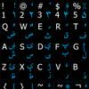 Dari-English ON Black Background Non-Transparent Keyboard Sticker view 1