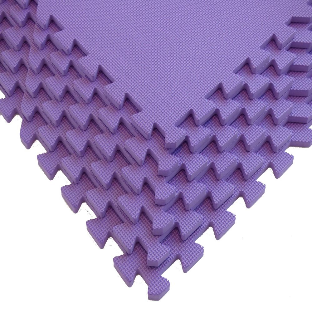 Square Brands Interlocking Gym Floor Tiles - Puzzle Foam Mats for Home Gym | MMA & Exercise | 3/8