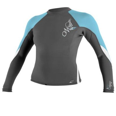 O'Neill Women's Bahia 1.5mm Long Sleeve Crew (Grh/Arb/Wht, 10)