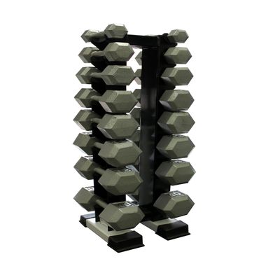 Ader Fitness Hex Dumbbell Set- 8 Pairs; 3-25lb w/Rack