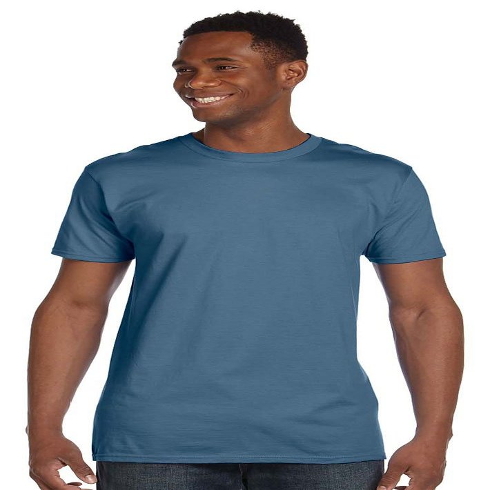 Hanes Men's Nano-T T-Shirt, Denim Blue, Large