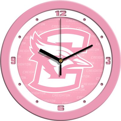 SunTime Creighton University Bluejays - Pink Wall Clock