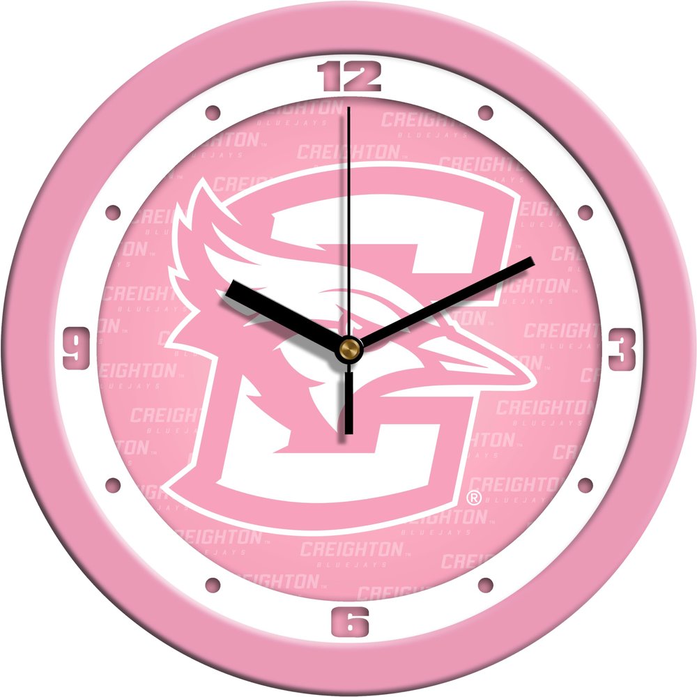 SunTime Creighton University Bluejays - Pink Wall Clock