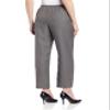 Alfred Dunner Womens All Around Elastic Waist Polyester Cropped Missy Pants - Pull-On Style, Classic Cut, Figure Flattering Relaxed Fit, Grey, 12 view 2