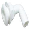 Seachoice 90 Degree Plastic Thru-Hull, One Nut White Hose 3/4" Flange 1-1/2" Max Hull Thickness 3/4" view 1