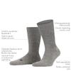 FALKE Unisex Walkie Ergo Socks, Crew Length, Thick Sole, Hiking Sock, Breathable, Moisture-Wicking, Merino Wool, Grey (Smog 3150), 5-6, 1 Pair view 3