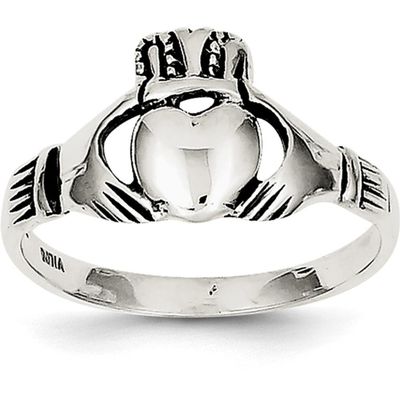 Sterling Silver Claddagh Ring Sz 6