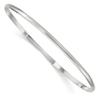 Sterling Silver Round Bangle Bracelet view 1