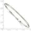 Sterling Silver Round Bangle Bracelet view 2