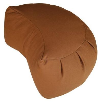 Buckwheat Crescent Zafu Meditation Cushion, Cinnamon