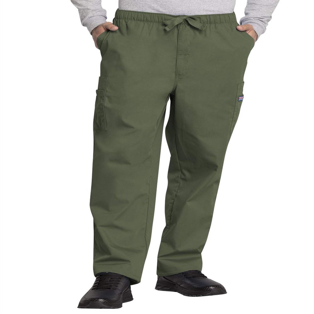 Cherokee Men's Originals Cargo Scrubs Pant, Olive, Medium