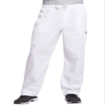 Cherokee Men's Big and Tall Originals Cargo Scrubs Pant, White, XXX-Large