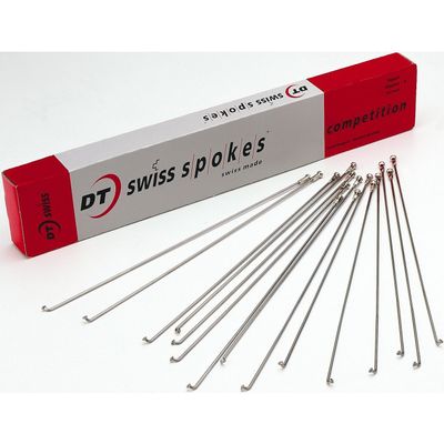 DT Swiss Competition Silver Bicycle Wheel Spokes (2.0/1.8mm, 266mm)