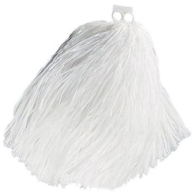 WIDMANN 1050B - Pom Pom Pom Plain Adult Unisex, Cheerleader, Majorette, Supporters, Italian, American, Dancers, College, Carnival, White