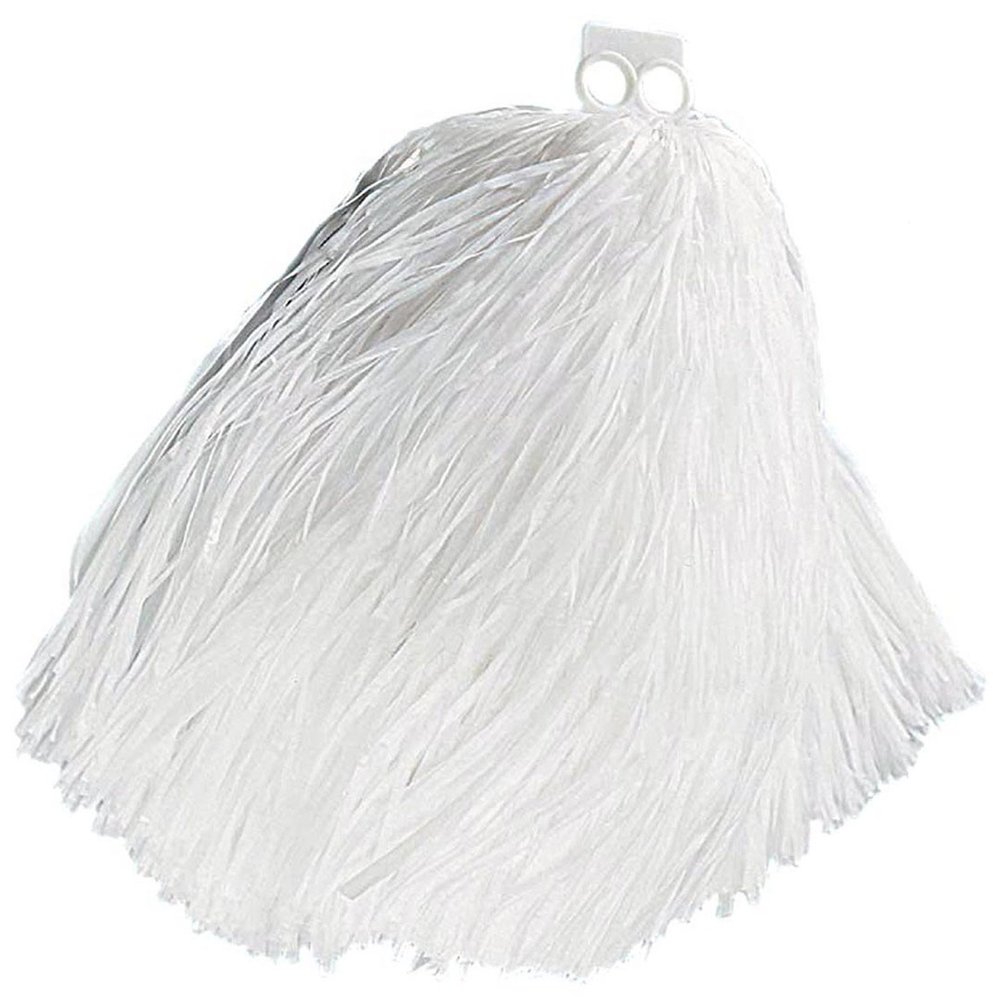 WIDMANN 1050B - Pom Pom Pom Plain Adult Unisex, Cheerleader, Majorette, Supporters, Italian, American, Dancers, College, Carnival, White