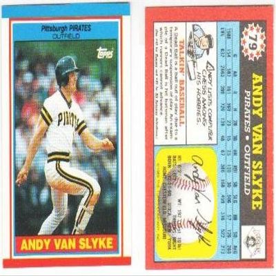 Andy Van Slyke Pittsburgh Pirates 1989 Topps UK American Baseball Card