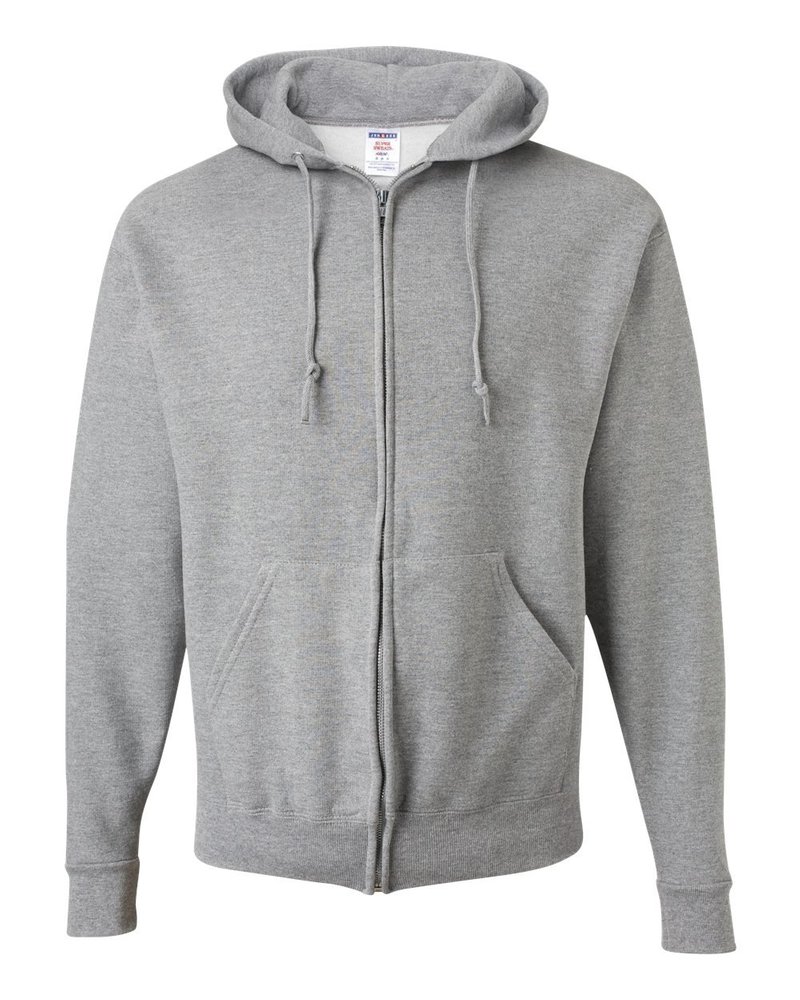 9.5 oz. 50/50 Super Sweats Fleece Full Zip Hood (4999) Oxford, S