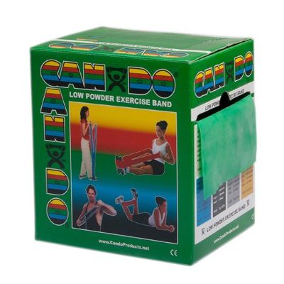 Cando Low-Powder Latex Exercise Bands - Green: 50 yds.