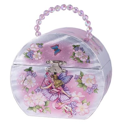 Broadway Gift Co. Fairy Princess Pearl Pink 6 x 5 Inch Jewelry Ballerina Music Box Plays Tune Swan Lake