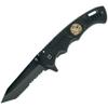 Whetstone Cutlery Spring Assist Stainless Tanto Blade Fire Fighter Knife, Black view 1