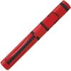 Action 34" Long Pool Cue Hard Carrying Case - Holds 2 Butts & 2 Shafts, Separate Molded Tubes, Large Zippered Accessory Pockets, Adjustable 1" Vinyl Carrying Strap, Fits up to 32" Shaft or Butt, Red view 1