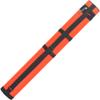 Action 34" Long Pool Cue Hard Carrying Case - Holds 2 Butts & 2 Shafts, Separate Molded Tubes, Large Zippered Accessory Pockets, Adjustable 1" Vinyl Carrying Strap, Fits up to 32" Shaft or Butt, Red view 2