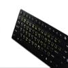 Greek Keyboard Sticker with Yellow Lettering ON Transparent Background for Desktop, Laptop and Notebook view 4