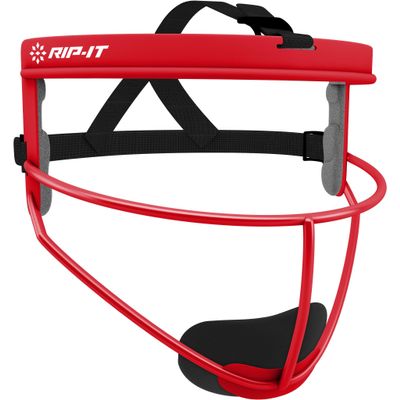 RIP-IT Original Defense Softball Face Mask | Lightweight Protective Softball Fielder's Mask | Youth | Scarlet