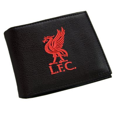 Liverpool FC Embroidered Wallet, Black, 11cm x 9cm