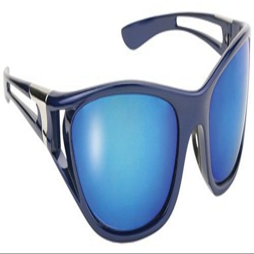 Blue Ice Wrap around Sunglasses Polarized Blue Mirror Lens (6402)