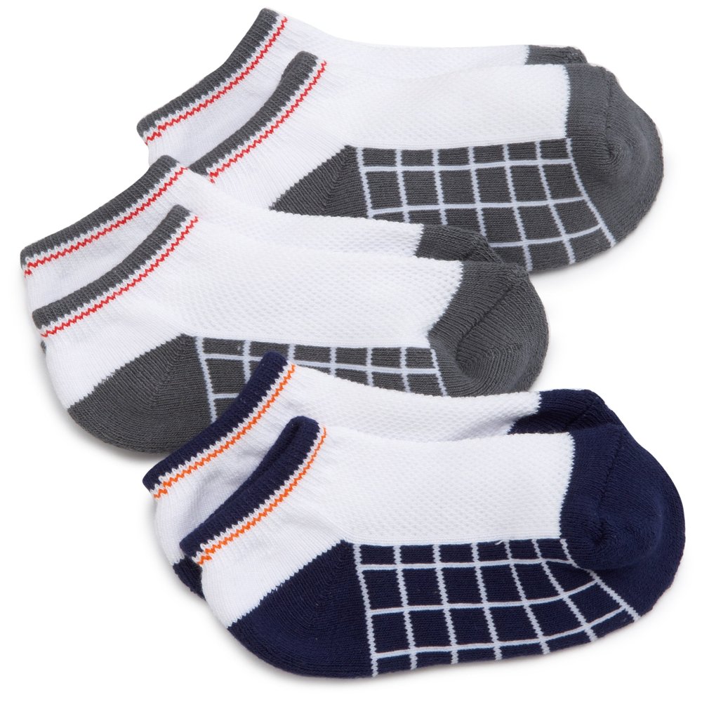 Jefferies Socks Little Boys' Square Bottom Ped Sock (Pack of 3),Multi,5-61/2