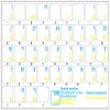 HEBREW & RUSSIAN CYRILLIC (BLUE&YELLOW) TRANSPARENT (CLEAR) STICKERS FOR KEYBOARD view 2