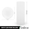 CanDo Slim White PE Foam Rollers for Exercise, Fitness, Muscle Restoration, Massage Therapy, Sport Recovery and Physical Therapy for Home, Clinics, Professional Therapy 3" x 12" Round view 2